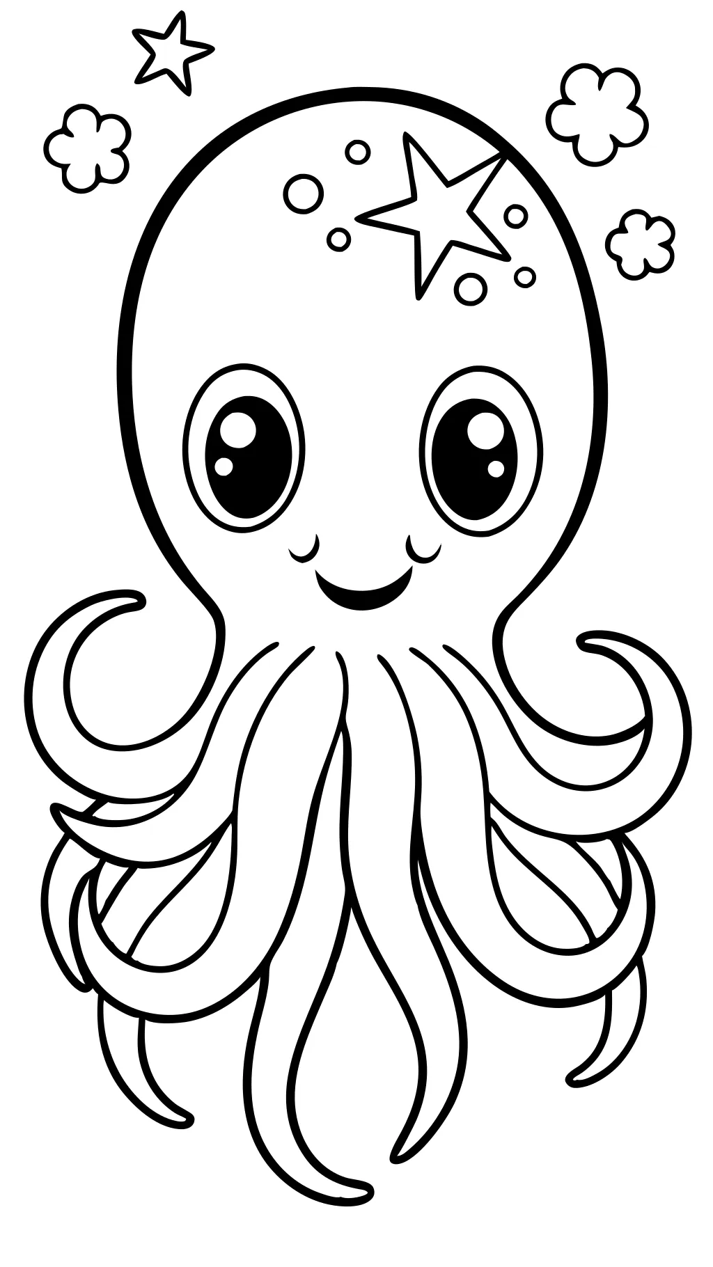 cute octopus coloring page